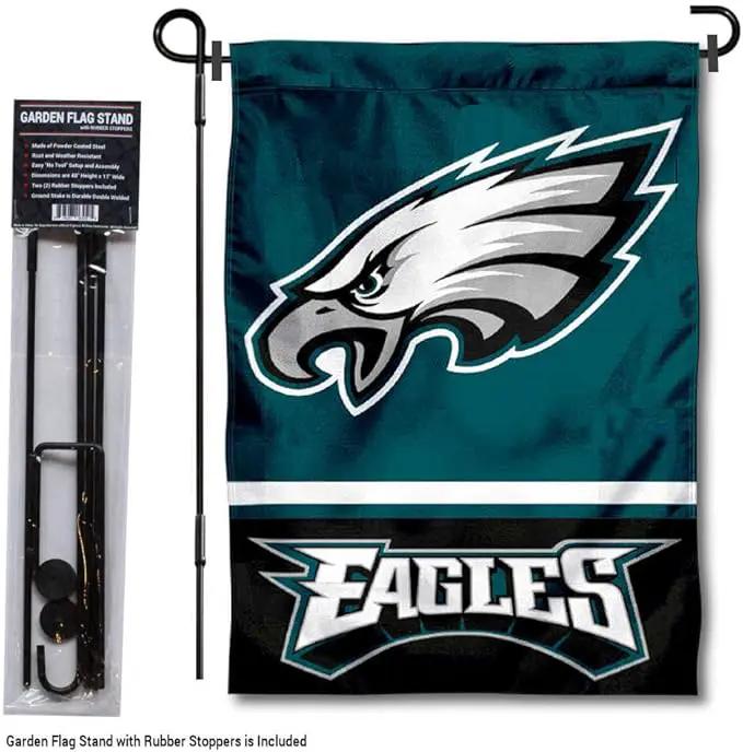 WinCraft Philadelphia Eagles Garden Flag with Stand Holder by GreenHaven Gardens