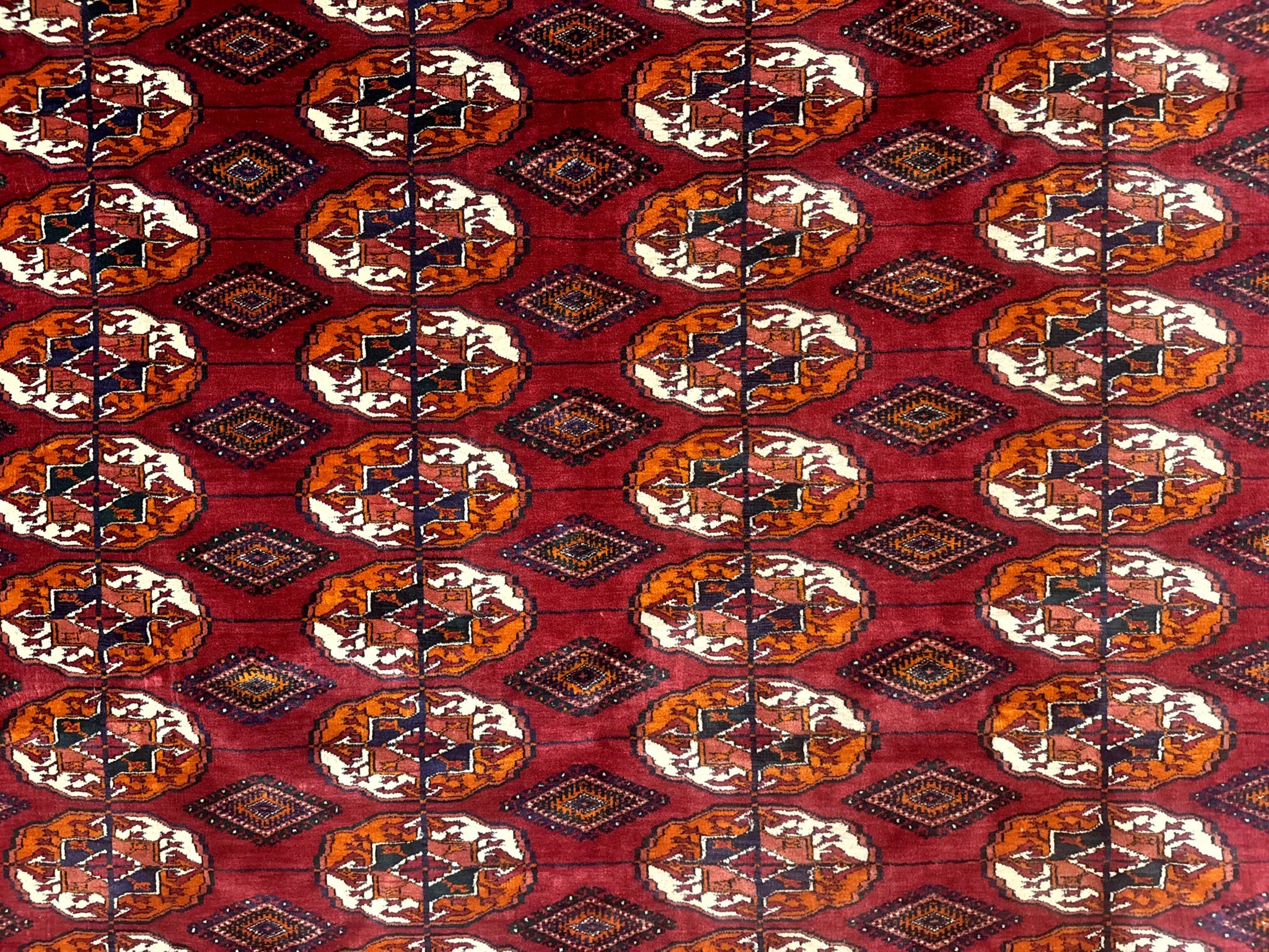Persian Turkoman Rug 7x9, Red Tribal Carpet by Jewel Rugs