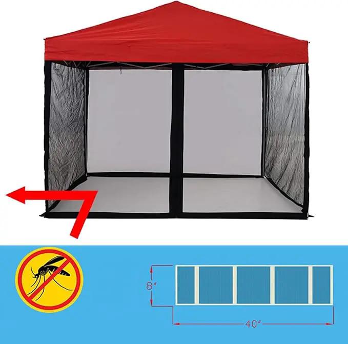 10x10 Mosquito Net with Zipper for Patio Camping Gazebo and Canopy Tent, Outdoor Gazebo Replacement Mosquito Netting Tent Screen Wall, Ultra Fine Mesh(Only Net No Frame) by GreenHaven Gardens