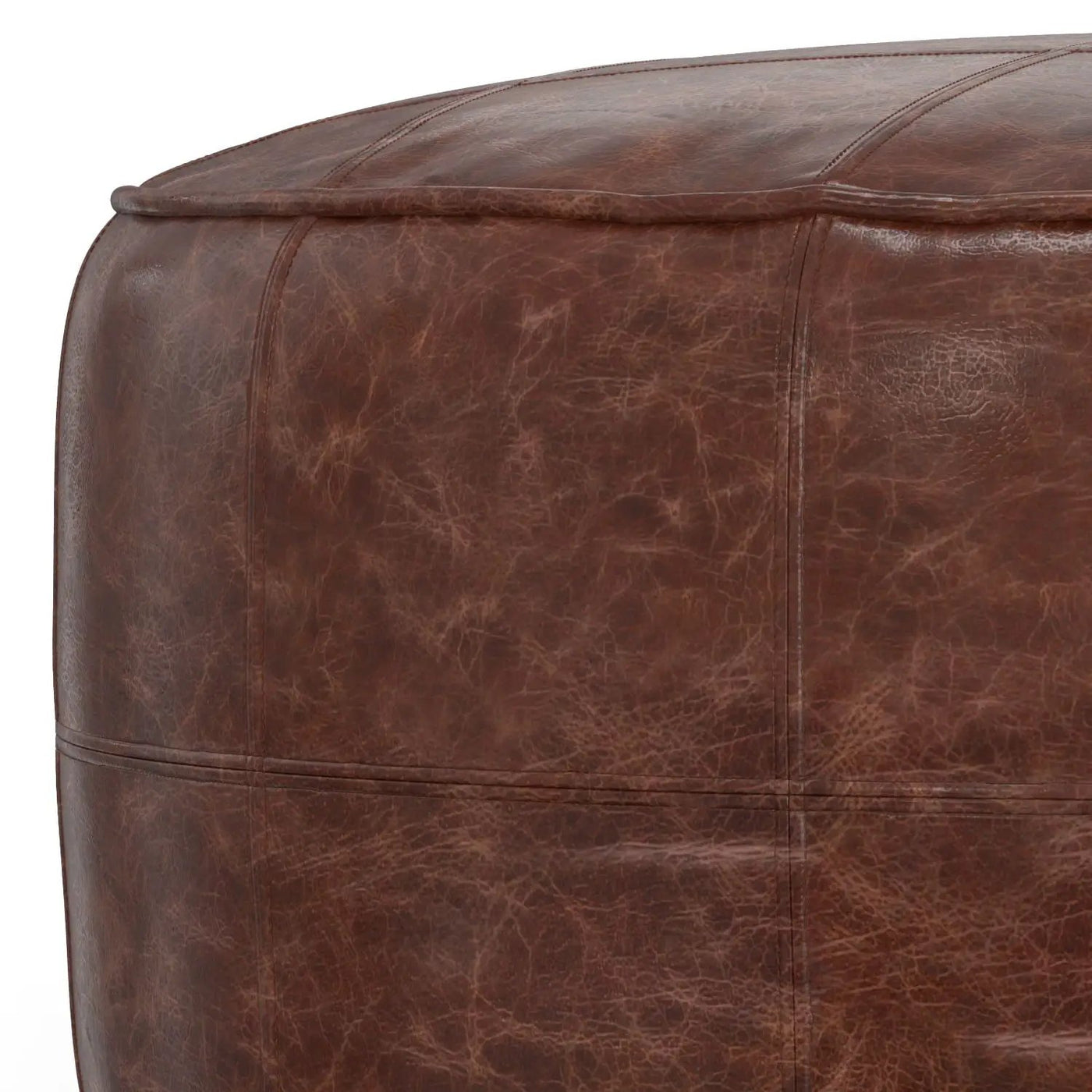 Connor - Handcrafted Round Pouf by Unique Piece Furniture