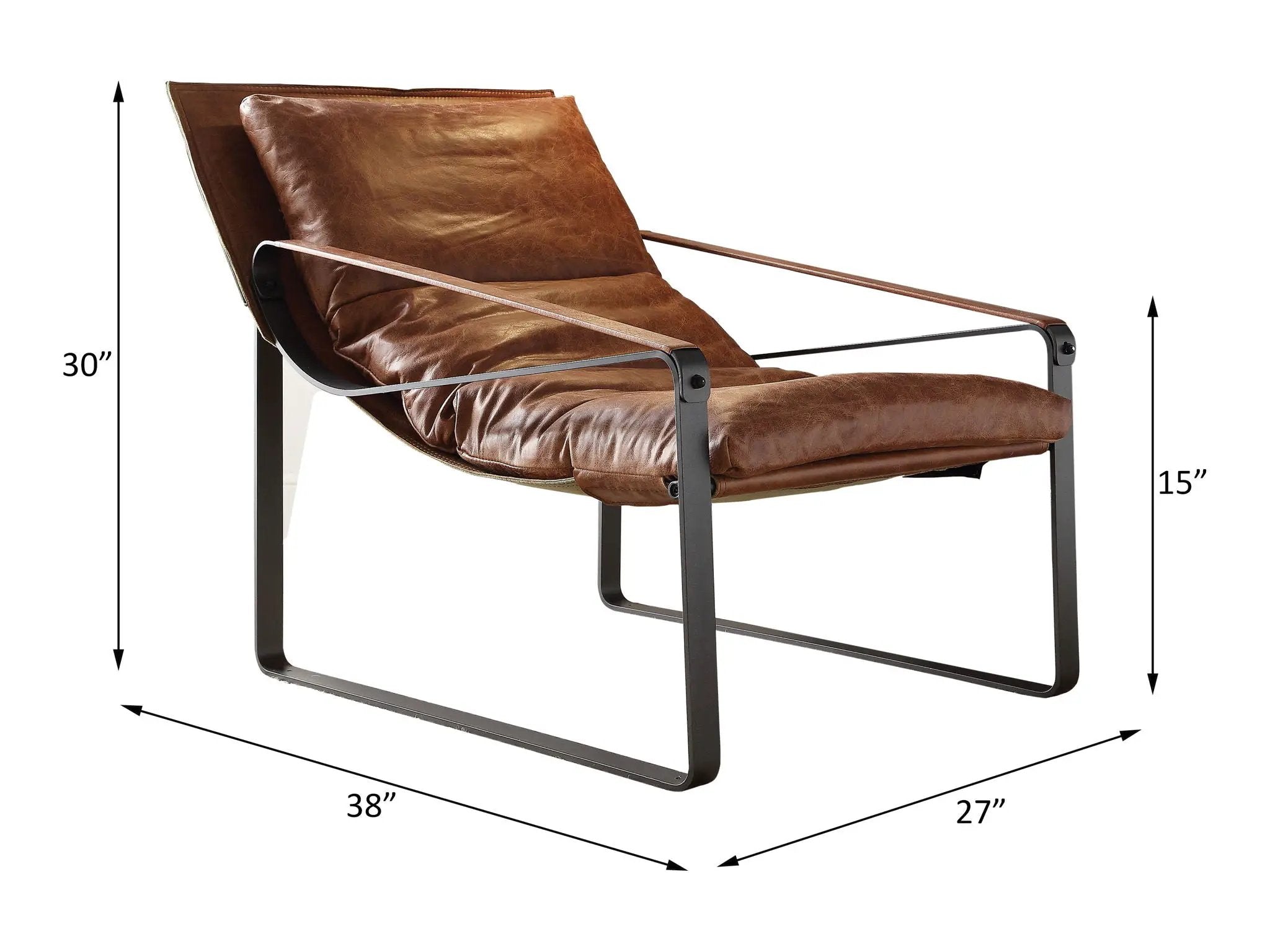 Quoba - Accent Chair - Cocoa Top Grain Leather by Unique Piece Furniture