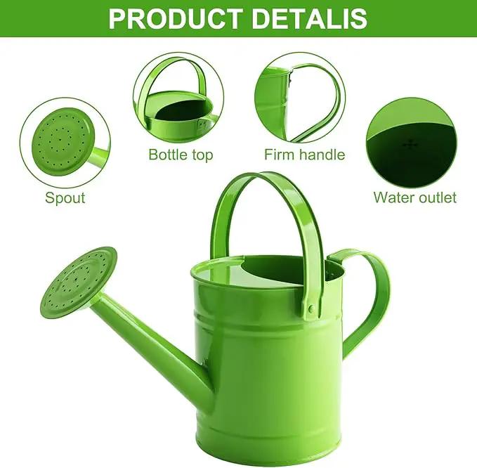 Finderomend Watering Can, Metal Watering Can 1.5L/51oz, Iron Art for Watering Bucket Home Office Small Portable Indoor Watering Equipment (Green) by GreenHaven Gardens