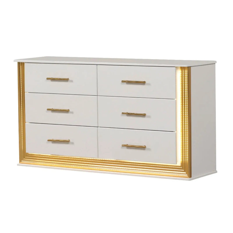 Obsession - 6 Drawer Dresser - White by HouseOfZazla