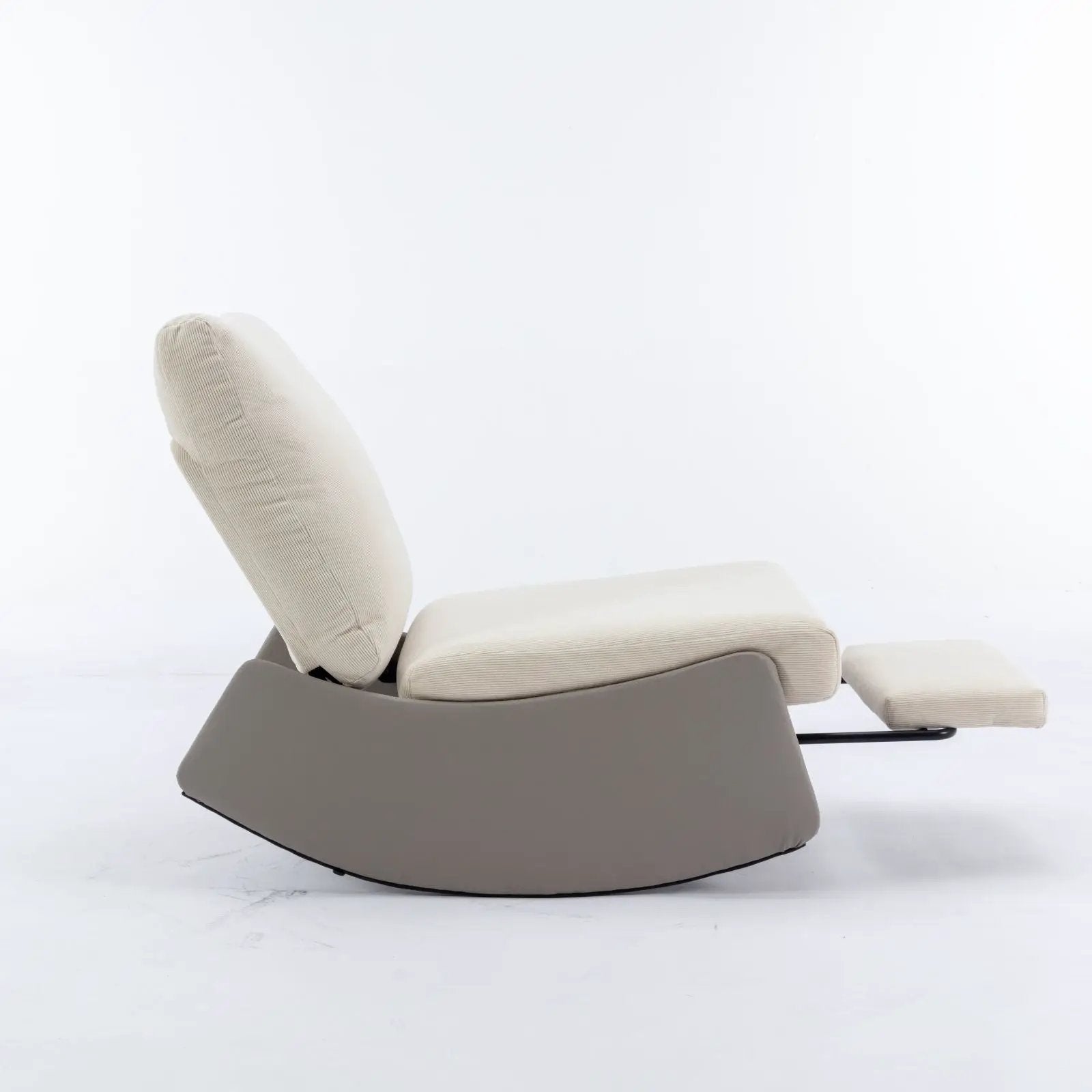 Modern Rocking Chair Recliner, Comfy Rocker Nursery Chair With Footrest, Accent Reading Chair, Upholstered Lounge Chair For Relaxing, Resting, Soft Padded Rocker For Indoor Living Room Bedroom by HouseOfZazla