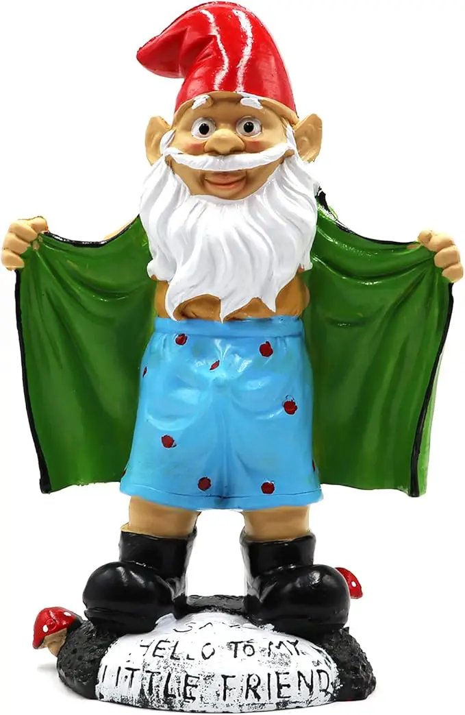 Tirifer 8.3inch/21cm Big Size Garden Gnome, Polyresin Outdoor Sculpture Gnome Statue Garden Figurine Art Garden Decoration for Lawn Yard Balcony Porch Patio by GreenHaven Gardens