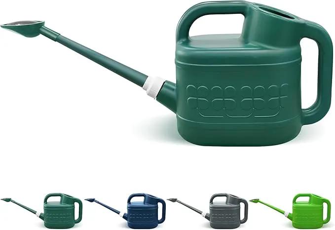 2 Gallon Watering Can for Outdoor Plants with Removable Long Spout and Stainless Steel Sprinkler Head, Large Plastic Watering Can for Garden Flowers Plants by GreenHaven Gardens