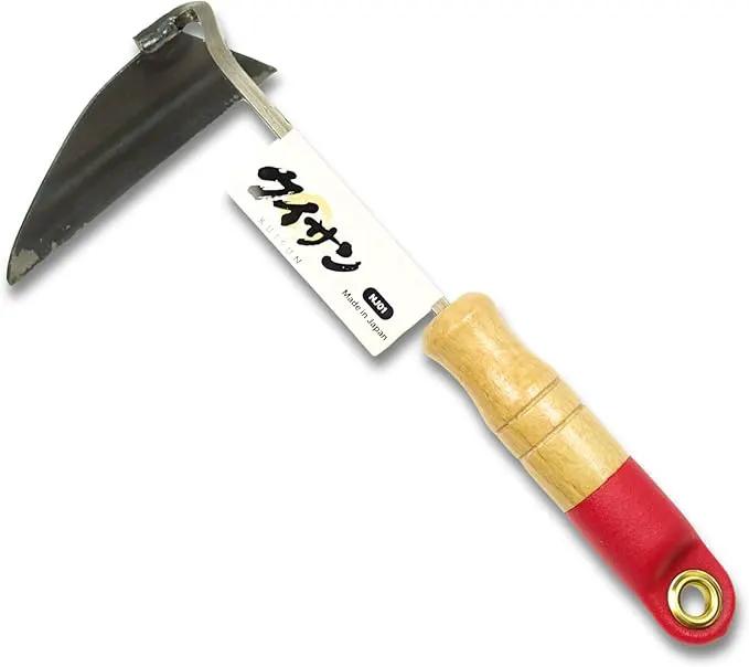 Japanese Weeding Sickle Nejiri Gama - 11 inch Compact & Sharp Hand Hoe for Effortless Weed Removal in Gardening by GreenHaven Gardens