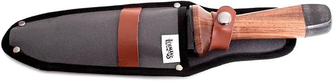 Lehman's Hori Hori Garden Knife, Durable Double Edge, Hardened Steel with Wooden Handle, Hand Weeding and Digging Tool with Sheath by GreenHaven Gardens