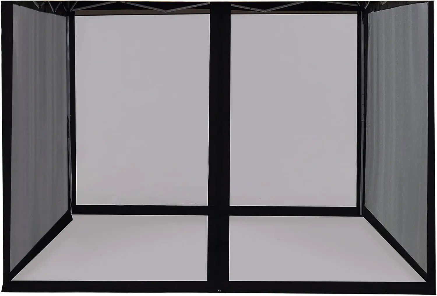 10'x10' Mosquito Netting for Patio with Zipper, Outdoor Replacement Mesh Sidewall Netting for Porch/Patio/Canopy/Gazebo (Mosquito Netting Only, Black) by GreenHaven Gardens