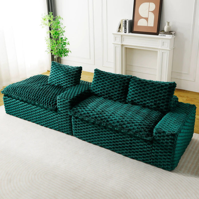 Modular Sofa, Convertible Twin Seat With Chaise Lounge by HouseOfZazla