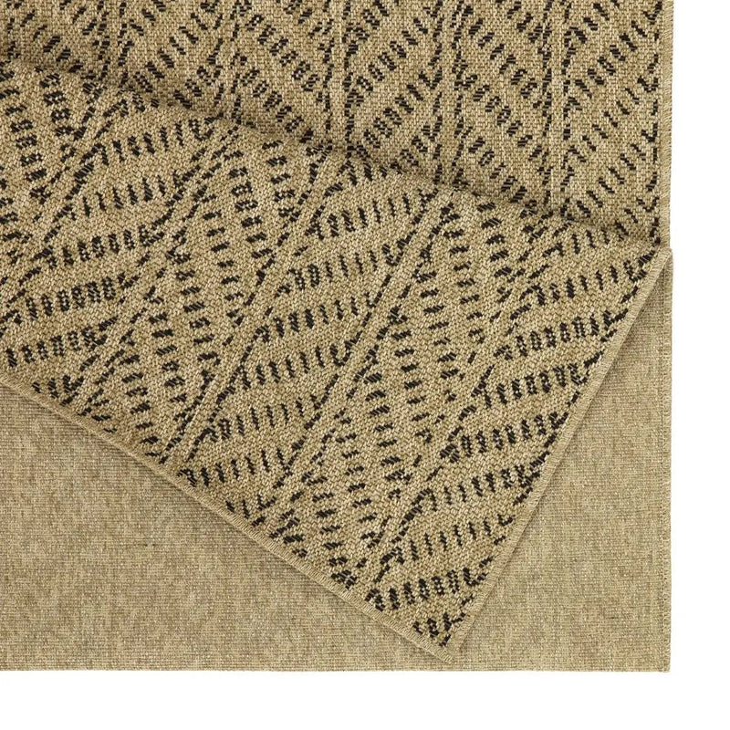Earth GC_NTL1012 Jute/Black Indoor/Outdoor Area Rug by HouseOfZazla