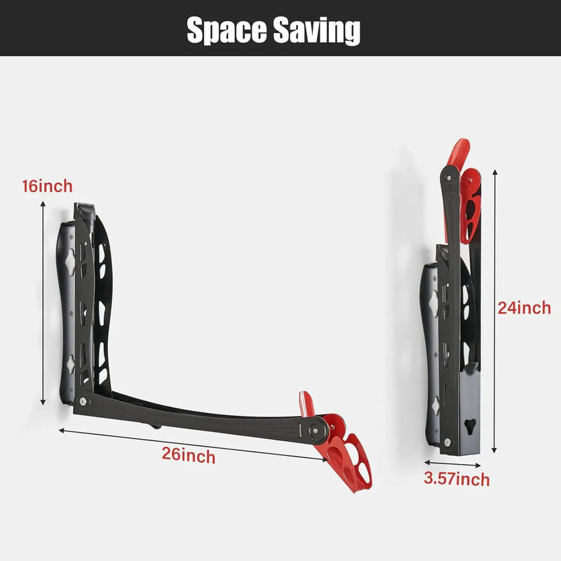 Ultrawall BIKEPAL Swivel Bike Racks - No Lift Wall-Mounted Bike Storage Solution for Home & Garage by GreenHaven Gardens