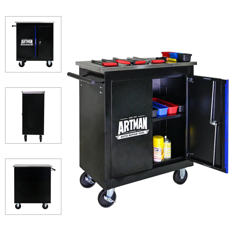Movable Lockable Double Door Partition Storage Locker by HouseOfZazla