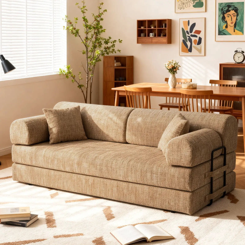 Modern 2 Tone Fabric Convertible Sleeper Sofa Bed by Unique Piece Furniture