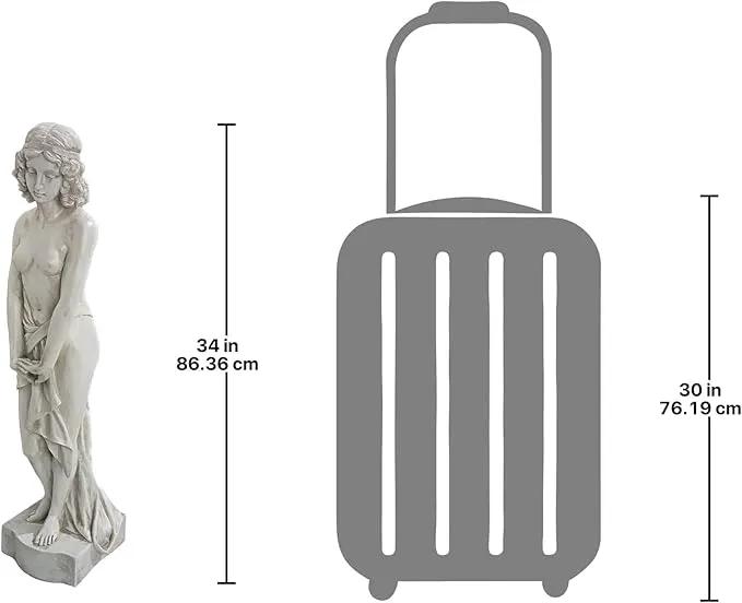 Design Toscano Harmonia Greek Woman Patroness of Harmony Indoor/Outdoor Garden Statue, 34 inches tall, Cast Stone Resin, Antique Stone Finish by GreenHaven Gardens