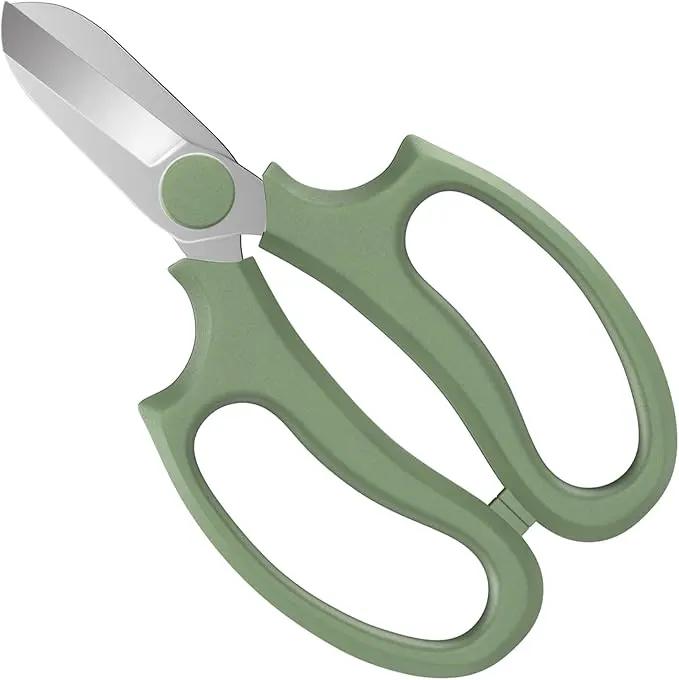 Flower Scissors, Strong Floral Shears, Premium Steel Garden Pruning Shears Floral Fruits Leaf Scissors Hand Pruner Snip Trimming Tool for Gardening Flower Arrangement, Avocado Green by GreenHaven Gardens
