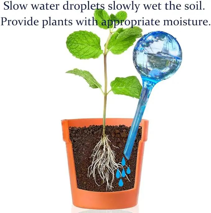 MOONSOUND Plant Self-Watering Bulbs, 10pcs Self Watering Planter Insert, Flower Automatic Watering Drip Irrigation Device, Indoor Outdoor Garden Self Waterer for Plant by GreenHaven Gardens