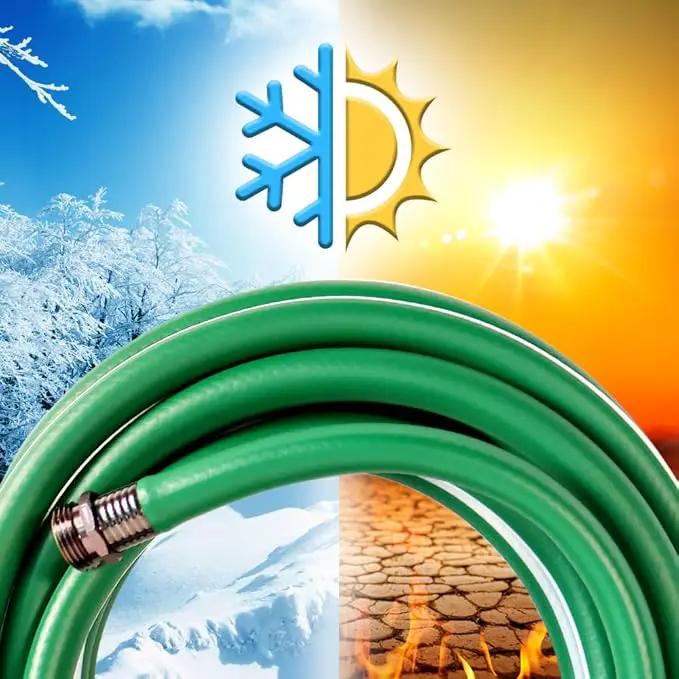 Short Garden Hose 3 ft 6ft 8 ft 10 ft – Hybird Leader Water Hose - Small Garden Hose Extension, Flexible Hose Extender for Lawn Watering, Car Washing - Burst 500 Psi (Green, 3 FT) by GreenHaven Gardens