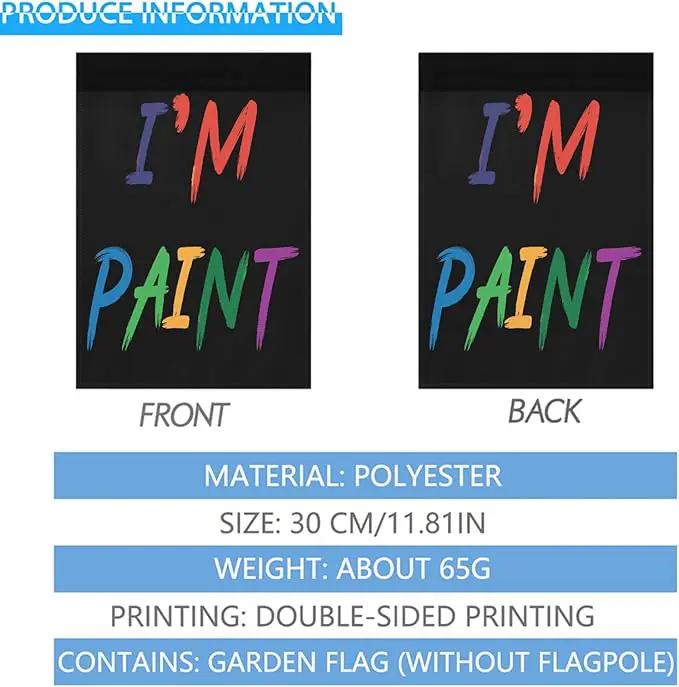 I like To Fingers Paint I'm Paint For Couple Valentines Garden Flags 12x18 Double Sided Funny Banner for All Season by GreenHaven Gardens
