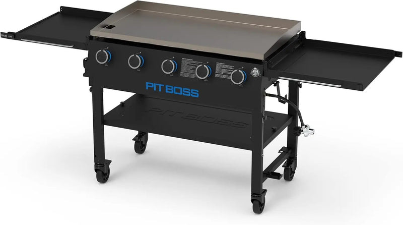Pit Boss 11004 5-Burner with Folding Shelves Griddle, Black by GreenHaven Gardens