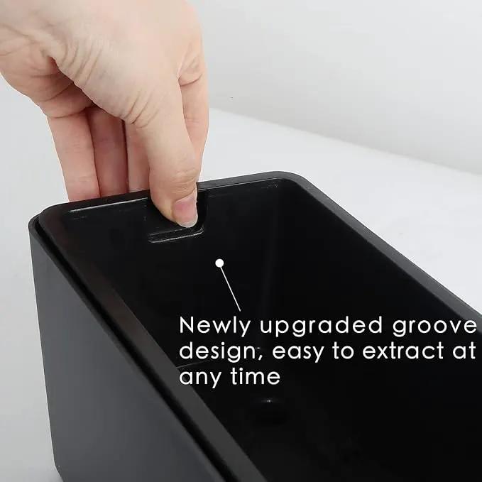 GardenBasix Elongated Self Watering Planter Pots Window Box 5.5 x 16 inch Indoor Home Garden Modern Decorative Planter Pot for All House Plants Flowers Herbs (Dark Grey,1-Pack) by GreenHaven Gardens