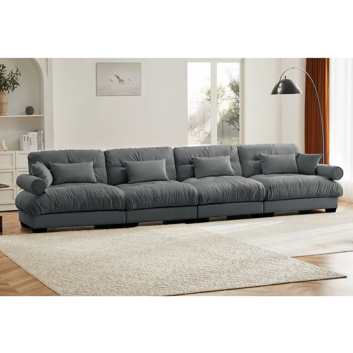 Super Comfort Oversized Modular Sectional Sofa, Deep Seat Convertible L Shaped Couch by Unique Piece Furniture
