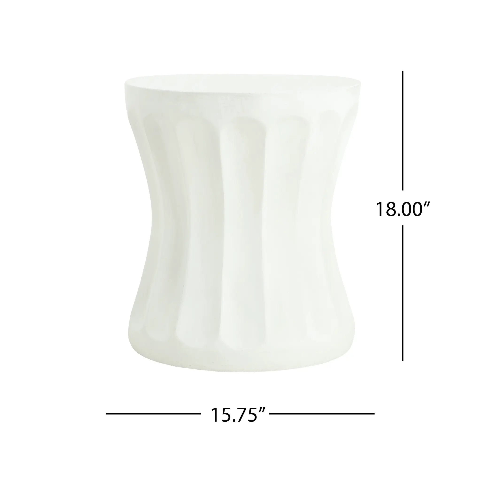 Outdoor Round Concrete Antique White Side Table by HouseOfZazla