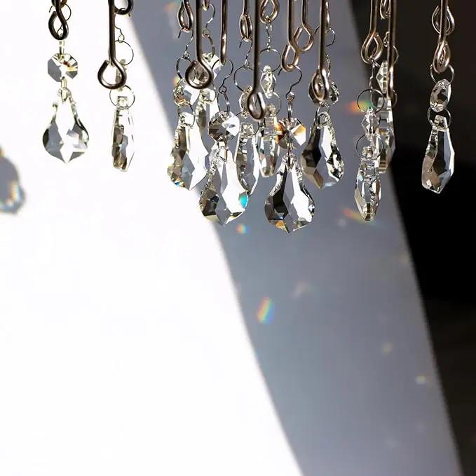 12pcs Crystal Suncatchers, Hanging Crystals Chandelier Prisms for Windows, Rainbow Maker Home Decoration by GreenHaven Gardens