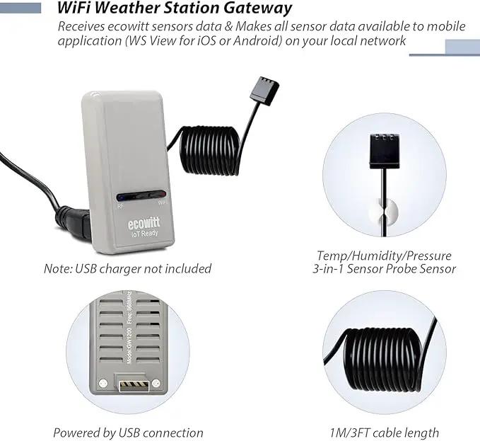 ECOWITT Smart Watering Timer Kit GW1208, Includes WFC01 Sprinkler Timer and GW1200 IoT Gateway, 915 MHz by GreenHaven Gardens