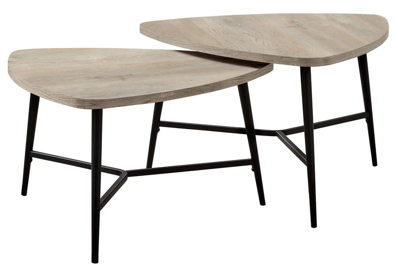 Table Set, Coffee, End, Side, Accent, Living Room / Beige Laminate, Contemporary, Modern (Set of 2) - Taupe by Unique Piece Furniture