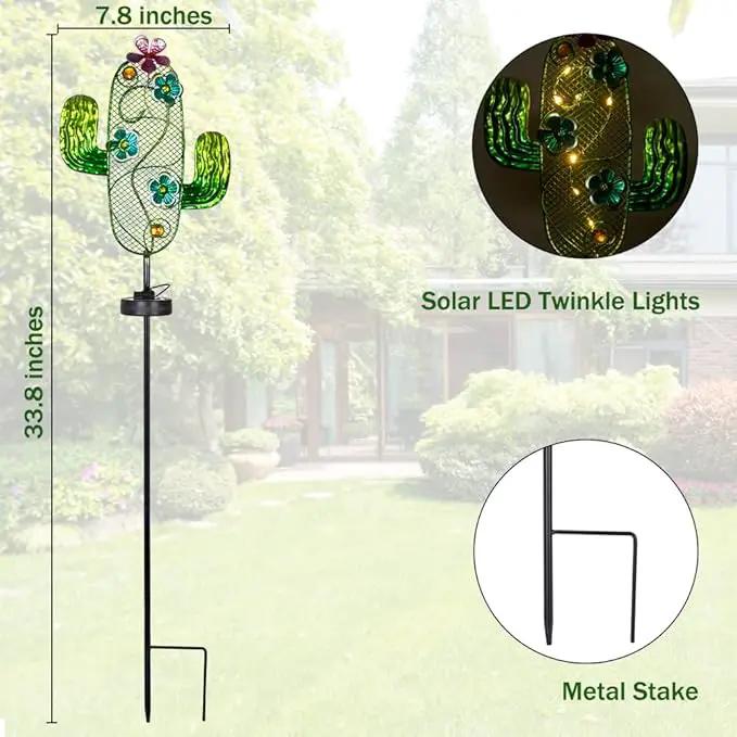 dreamysoul Solar Garden Lights, Outdoor Solar Cactus Lights Stake Waterproof for Garden Patio Yard Pathway Decoration by GreenHaven Gardens