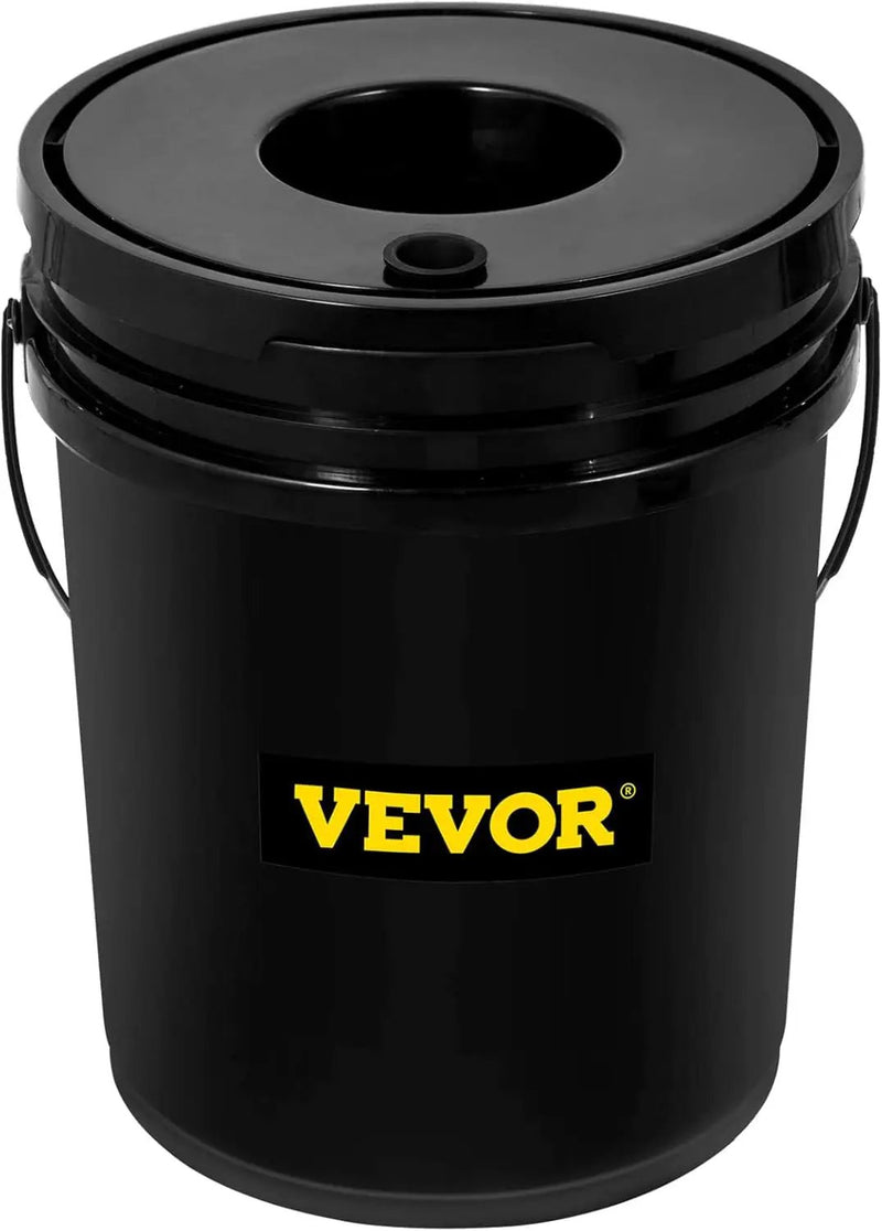 VEVOR DWC Hydroponic System, 5 Gallon 5 Buckets, Deep Water Culture Growing Bucket, Hydroponics Grow Kit with Pump, Air Stone and Connected Reservoir, for Indoor/Outdoor Leafy Vegetables by GreenHaven Gardens