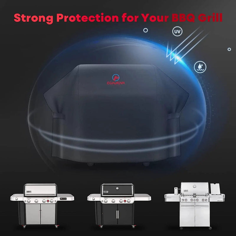 Comnova Grill Cover 82 Inch - 600D BBQ Cover for Outdoor Grill Heavy Duty and Waterproof, Large Barbecue Gas Grill Covers for Weber, Char-Broil, Nexgrill, Monument, Dyna-glo, Brinkmann and More by GreenHaven Gardens
