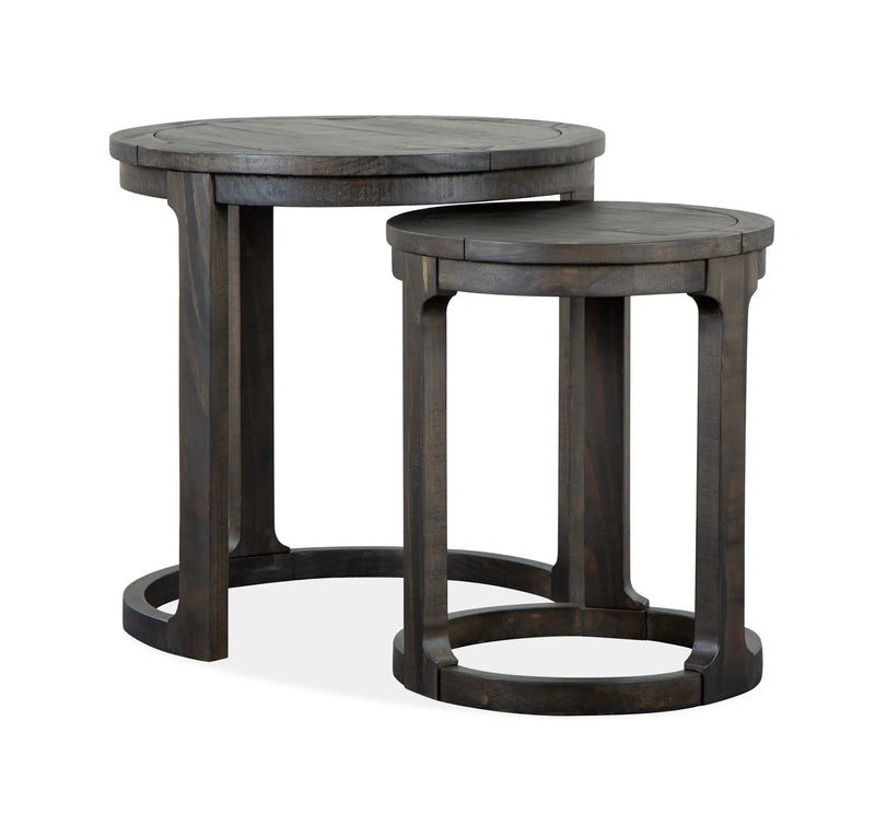 Boswell - Round Nesting End Table - Peppercorn by Unique Piece Furniture