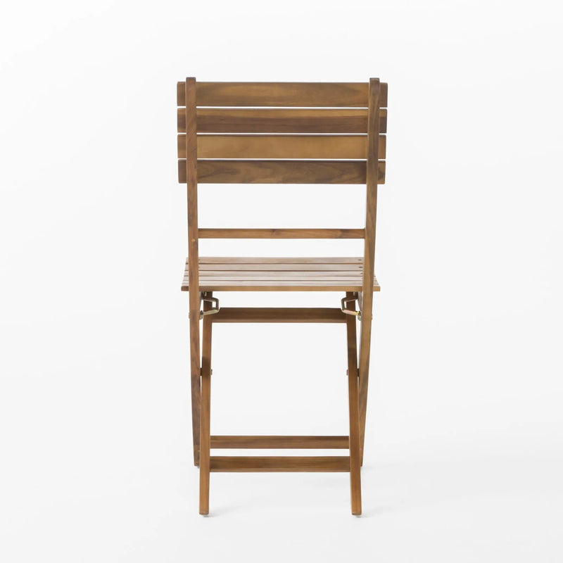 Outdoor Foldable Wood Dining Chair With Slat Design (Set of 2) by HouseOfZazla