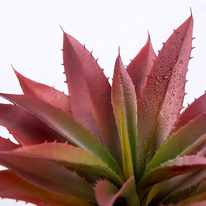 Veryhome Succulents Plants Artificial Aloe Plant, 12.5Inch Large Faux Succulents Unpotted, Premium Crafting DIY Greenery Decor for Indoor & Outdoor(Red) by GreenHaven Gardens