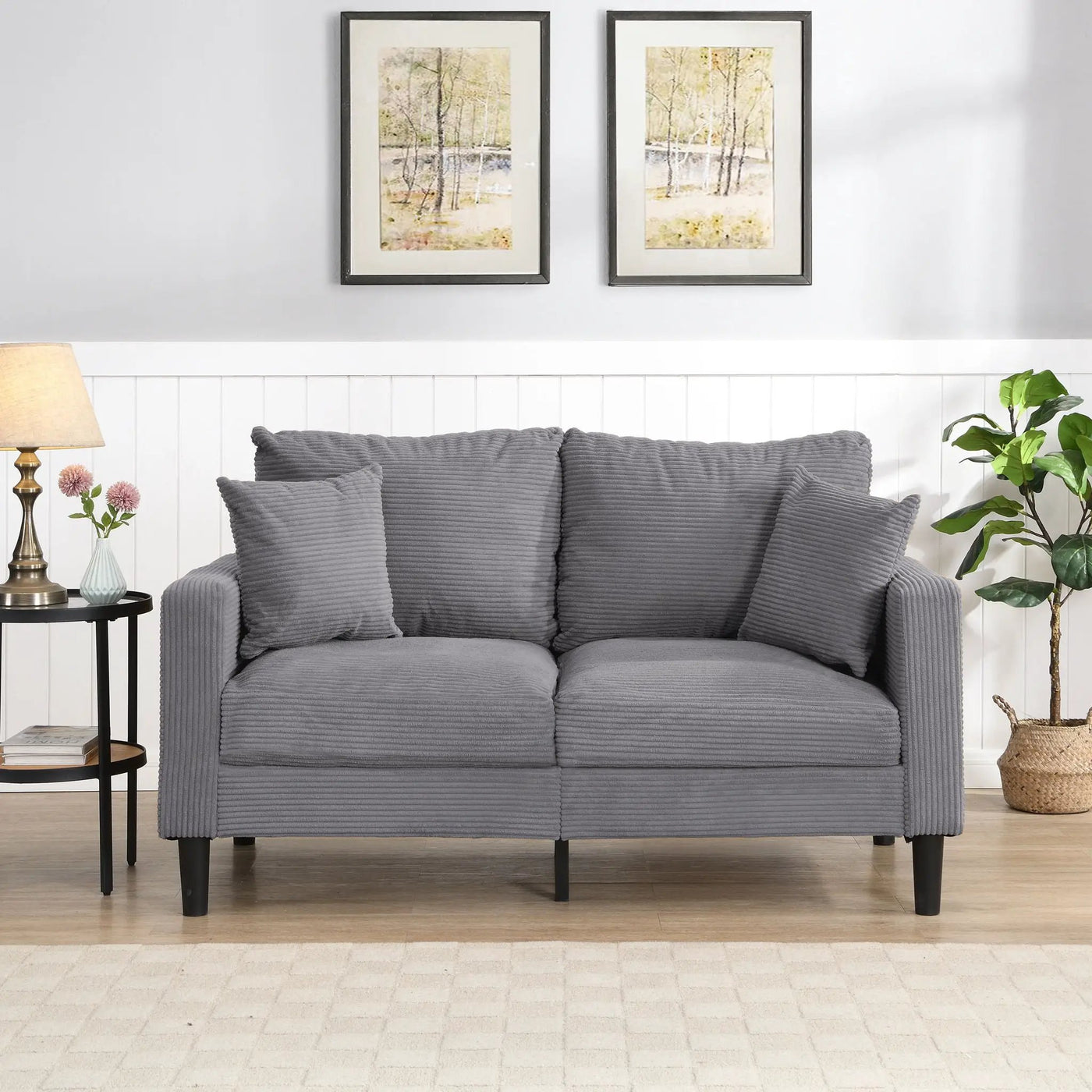 Modern Upholstered Loveseat Sofa, High Resilience by HouseOfZazla