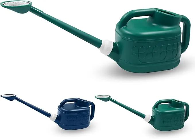 Watering Can for Indoor & Outdoor Plants, Plant Watering Can with Stainless Steel Shower Head, 1 Gallon Plastic Water Can for Garden, Flowers, Vegetable, Greenhouse (AlpineGreen) by GreenHaven Gardens