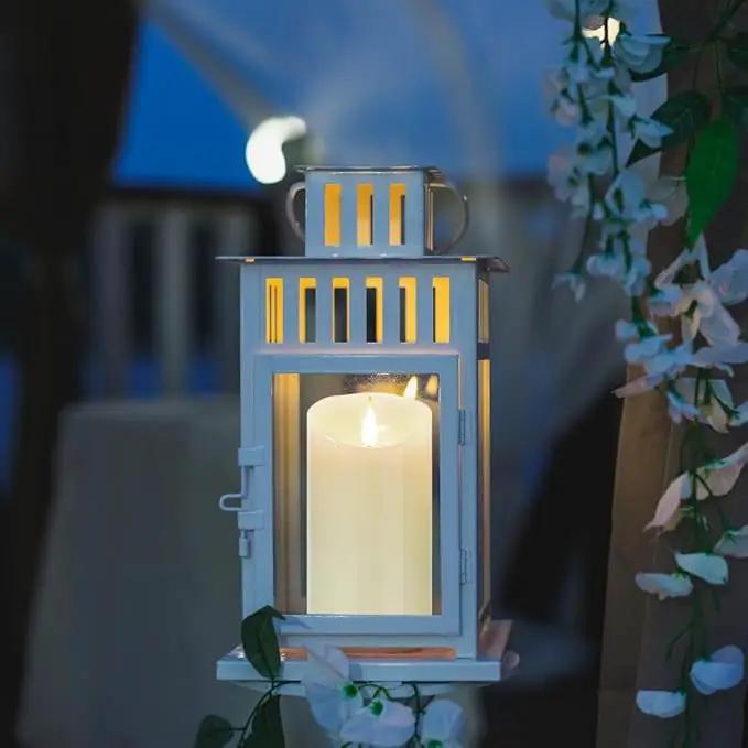 Flameless Flickering Battery Operated Candles 2pack Real Wax Pillar LED Candles with 10-Key Remote Control and 24 Hours Timer for Wedding, Party, Birthday,Home Decoration (Ivory) by GreenHaven Gardens