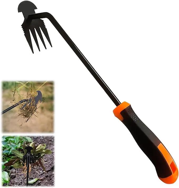 Weed Puller Tool-Weeding Artifact Uprooting Weeding Tool | 2024 Enhanced Weed Remover tool | 4-Tine Stainless Steel Weeder Tool,Multi Function Garden Tools fro Efficient Weed Extraction (1, upgrade) by GreenHaven Gardens