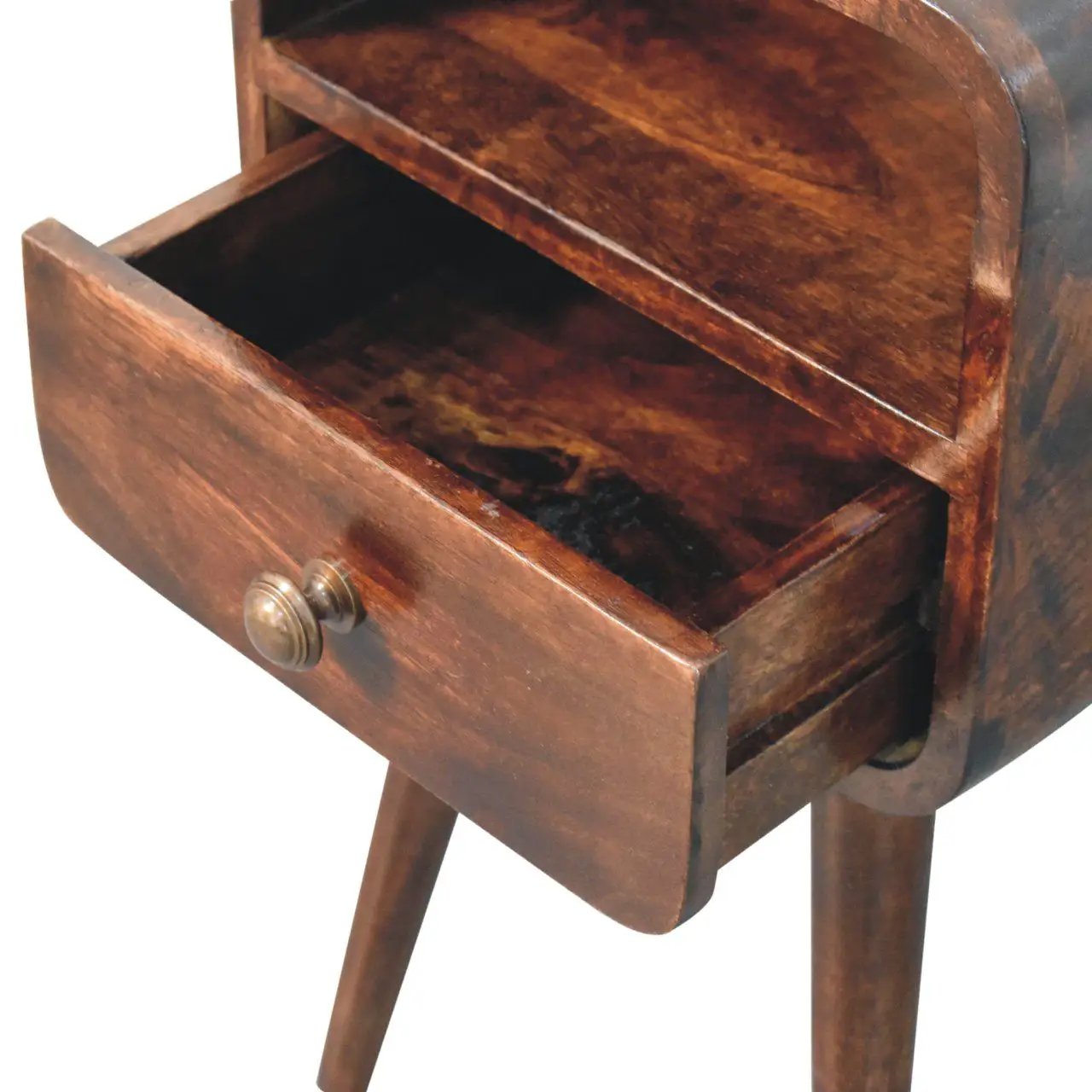 Mini Curve Open Bedside Nightstand by Unique Piece Furniture