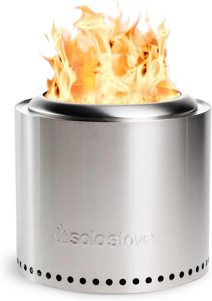 Solo Stove Ranger 2.0, 15 Inch Smokeless Fire Pit – Portable Stainless Steel Outdoor Fireplace with Carry Case - Lightweight Fireplace, Removable Ash Pan, Ideal for 2-4 People, 15lbs by GreenHaven Gardens