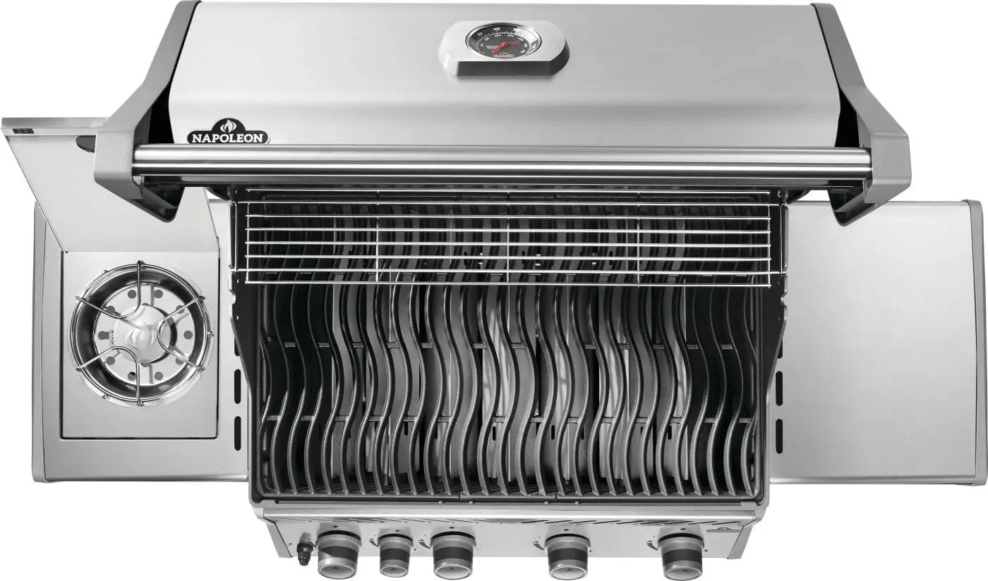 Napoleon Rogue 525 Propane Gas Grill with Range Side Burner, Stainless Steel, Durable 5-Burner Grilling Experience by GreenHaven Gardens