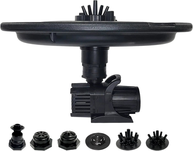 HALF OFF PONDS Floating Fountain – 1/2 HP Pond Aerator, 100' Cord – 6,100 GPH Water Pump – 9 Spray Patterns - Improves Water Quality - for Ponds & Water Gardens by GreenHaven Gardens