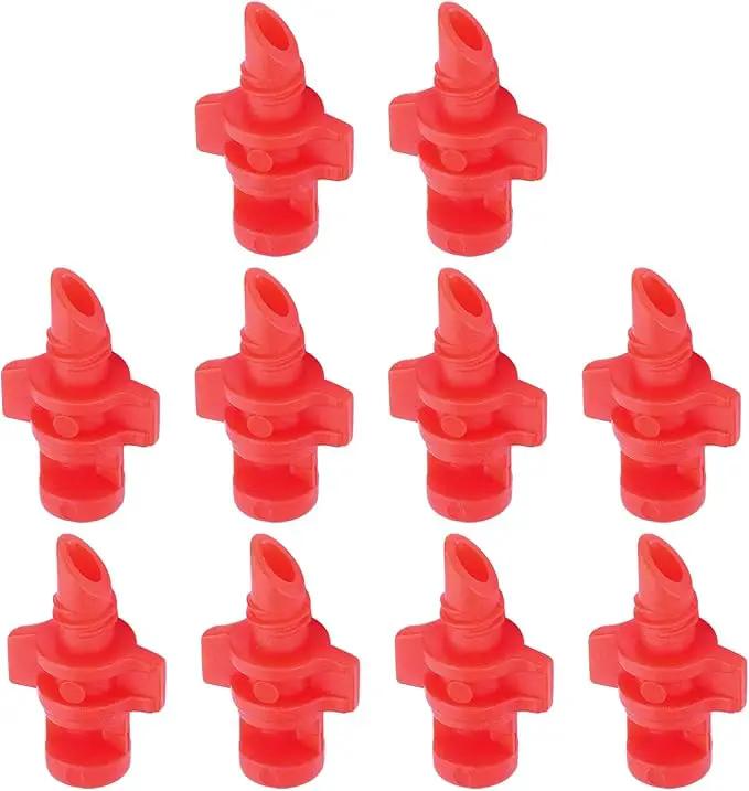 MroMax Micro Sprayer Fan Jet, 360 Degree Plastic Refraction Atomized Dripper Hydroponic Garden Irrigation, Red 50Pcs by GreenHaven Gardens