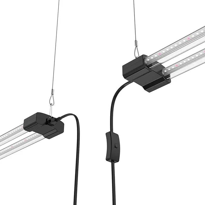 DYMOND BoostGro LED Grow Light Full Spectrum 5000K Daylight + 660nm Red Linkable Indoor Plant Lighting Fixture (3 FT, Black) by GreenHaven Gardens