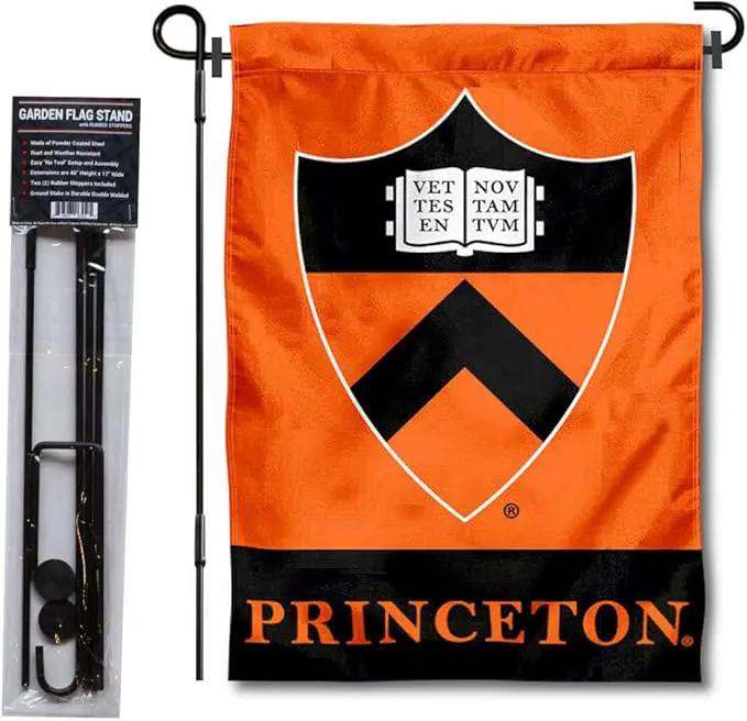 College Flags & Banners Co. Princeton Tigers Garden Flag with Stand Holder by GreenHaven Gardens