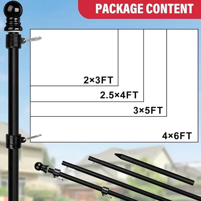 XIFAN Flag Pole Kit for Outside, 10 FT Heavy Duty Flagpole for Outdoor House in Ground, with Ground Spike for Garden Yard, Residential or Commercial by GreenHaven Gardens
