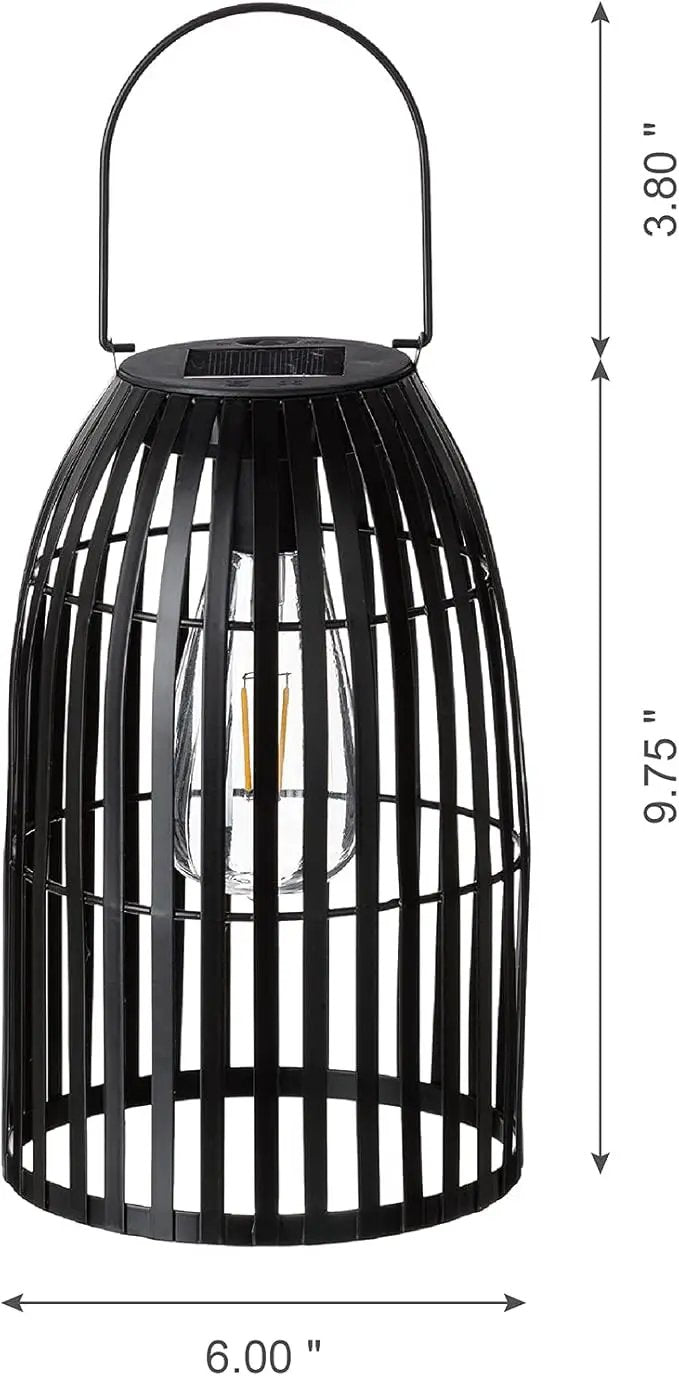 Solar Lantern Outdoor Waterproof Hanging Metal Birdcage Shaped Lantern Decorative Solar Light for Garden Yard Patio Porch by GreenHaven Gardens