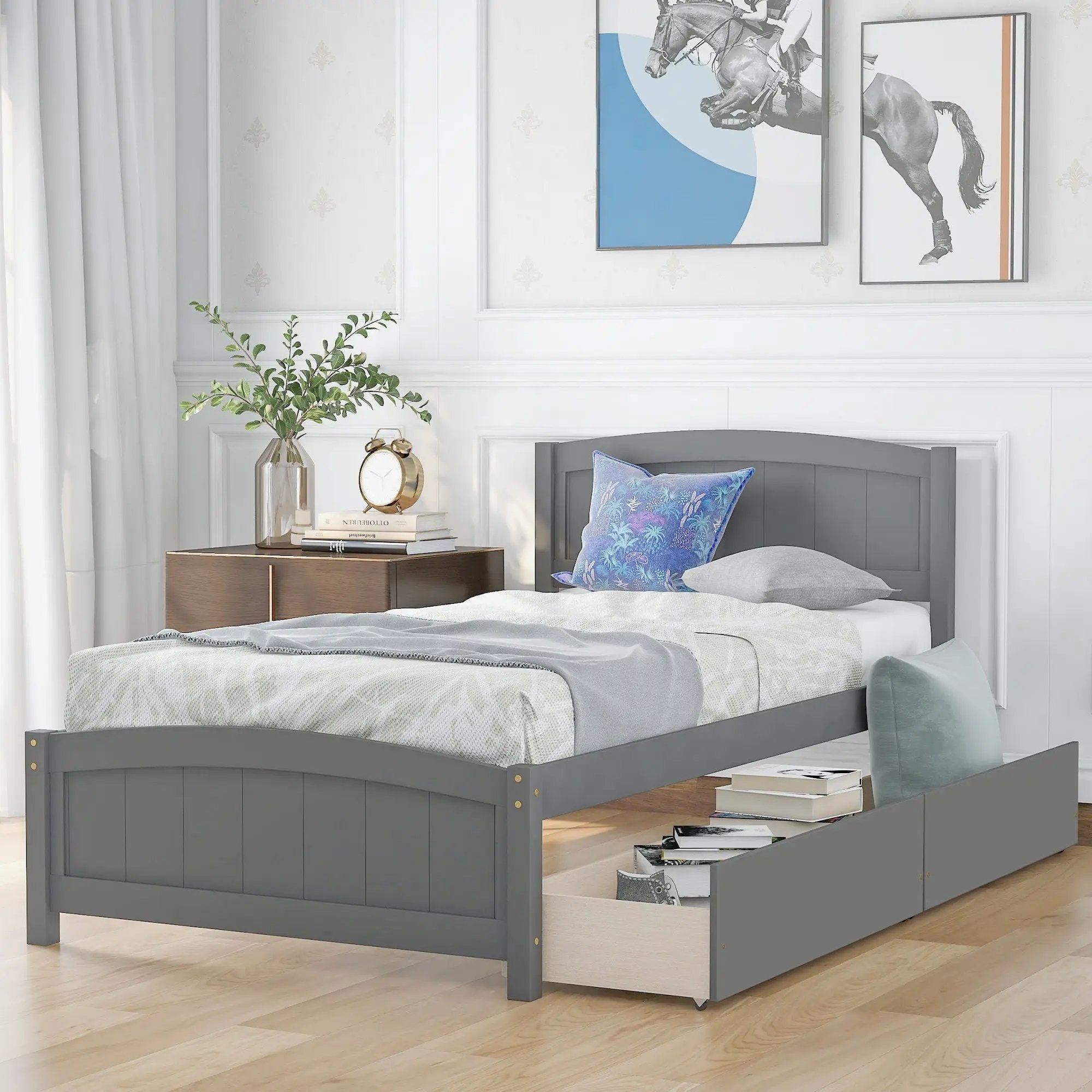 Platform Bed & Headboard, Footboard And Wood Slat Support by HouseOfZazla